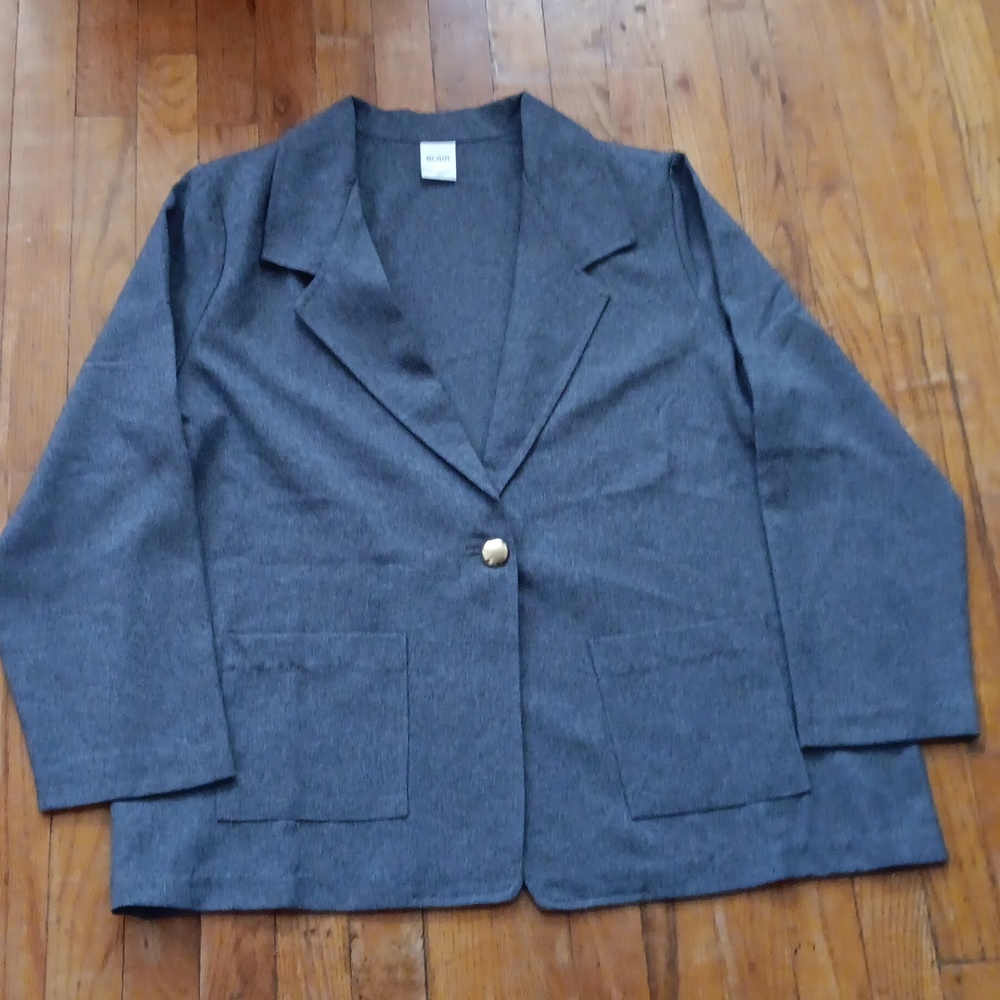 Blair One Button Gray Blazer Women's 20 NWOT - Picture 1 of 3